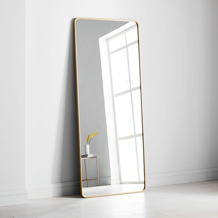 Modern Streamline Floor Mirror | West Elm (US)