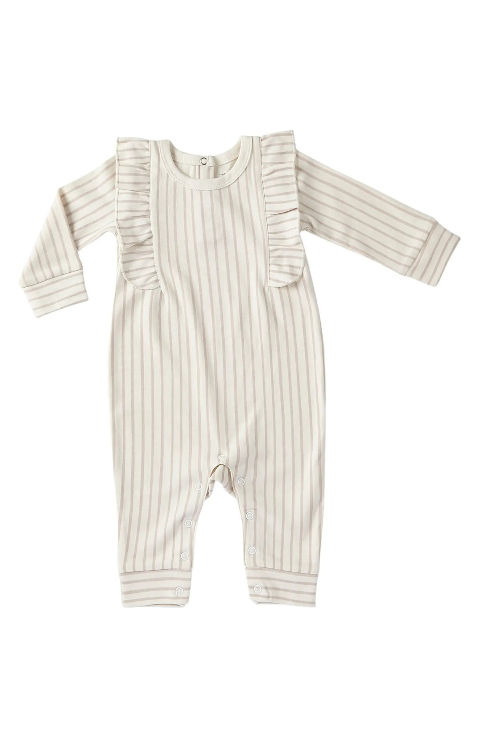 Pehr Stripe Ruffled Organic Cotton Romper | Nordstrom | Nordstrom