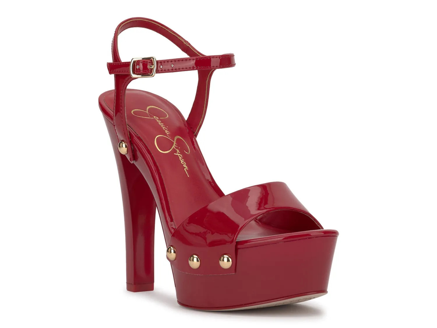 Jessica Simpson Calenta Platform Sandal | Women's | Red | Size 5.5 | Sandals | Ankle Strap | Stiletto | DSW