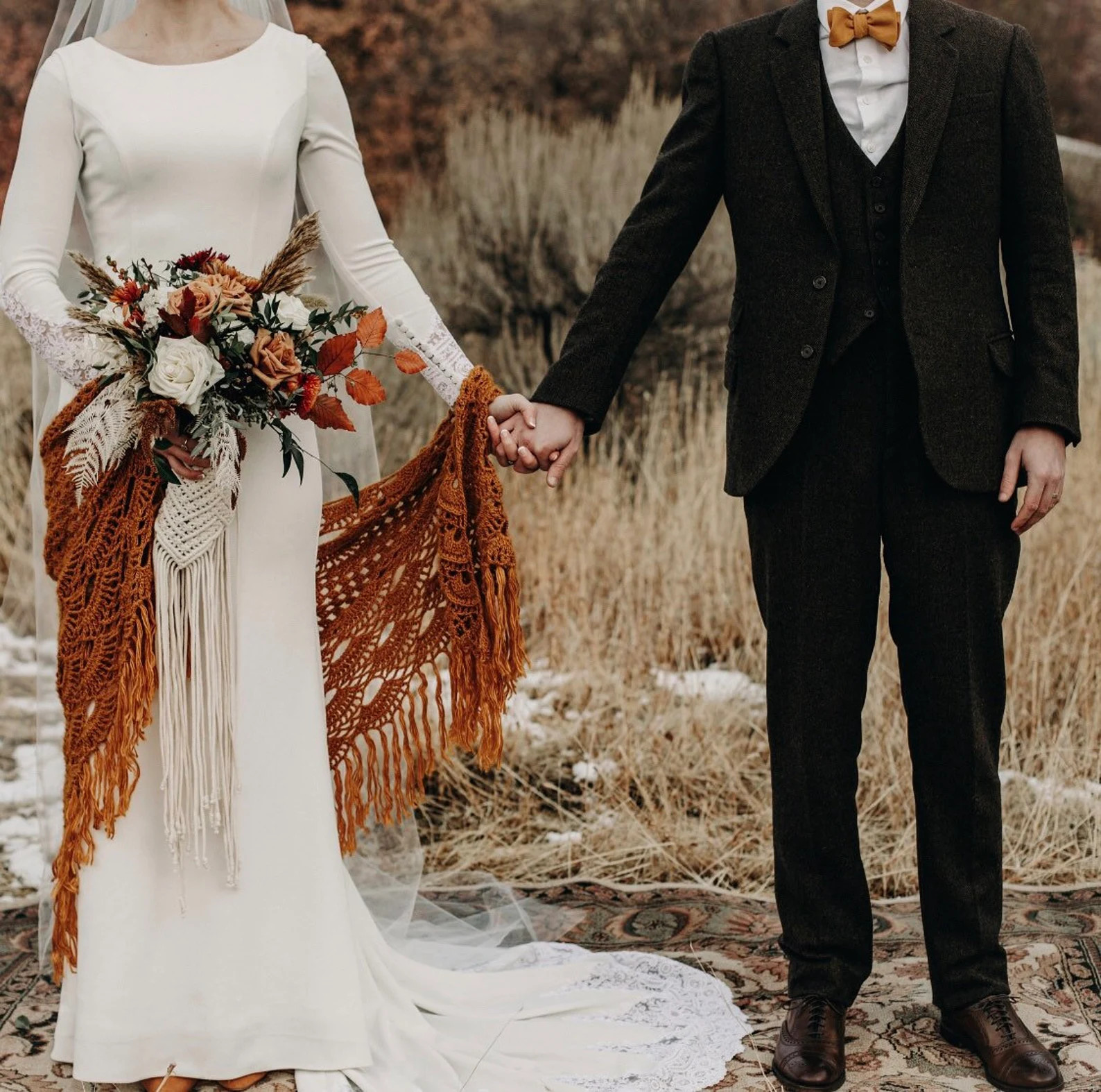 Wedding Boho Shawl, Cinnamon Wrap, Rust Cover Up, Evening Scarf, Shawls and Wraps, Triangular Sha... | Etsy (US)