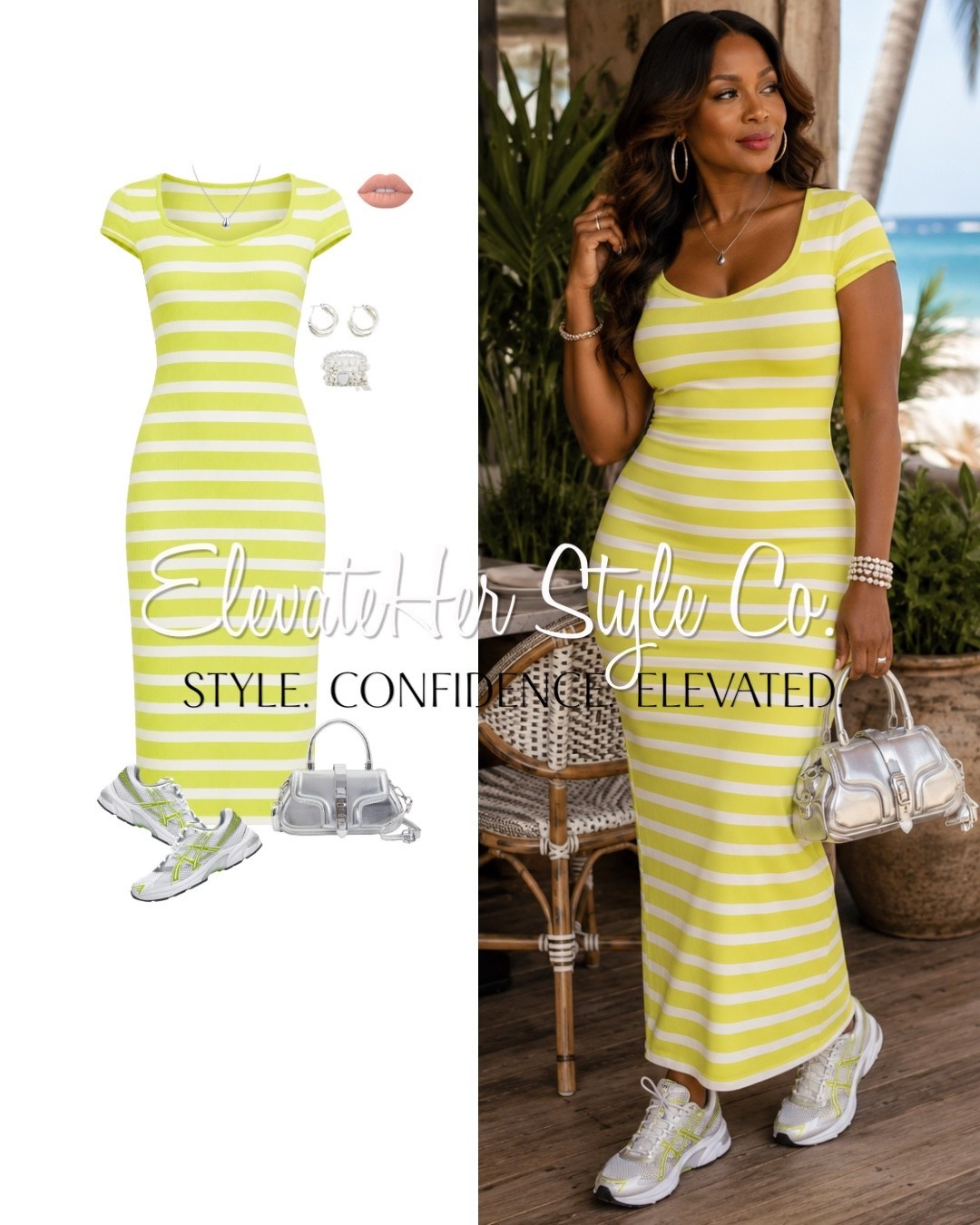 Style Tip: Don’t save your maxi dresses just for sandals. Pairing one with fashion sneakers gives you all-day comfort while keeping the look modern and effortless. Metallic accessories add polish without overpowering the bold color, making this the perfect outfit for sightseeing, travel days, or weekend brunch.

Shop this look on my LTK, then take your style beyond the outfit. Start your ElevateHer Style Journey and learn how to build looks that work for your lifestyle. Link in bio.

#LTKdayinmylife #LTKgrwm #LTKootd