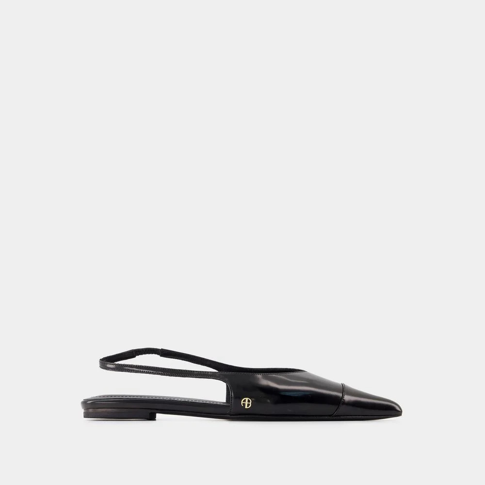 Anine Bing Women's Elena Slingback Flats in Black | Size 36 | A Color 14 Color 10263 Color 050 | LOZURI