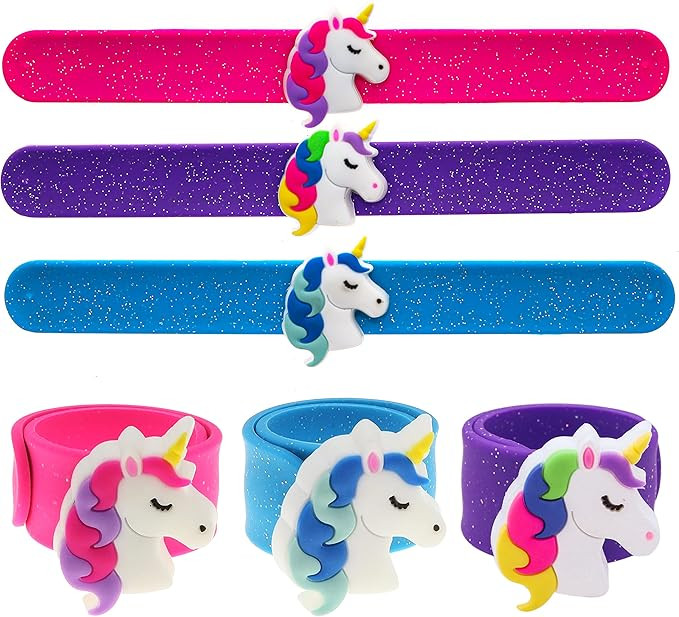 FROG SAC 3 Flashing LED Unicorn Slap Bracelets for Kids, Light Up Unicorns Slap Bracelet Wrist Ba... | Amazon (US)