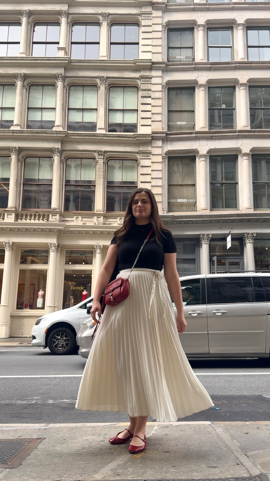 My outfit of the day from a full day of meetings and events in NYC! I love this Sezané skirt and paired it with some Dolce Vita flats and a black ribbed top from Zara  

#LTKStyleTip #LTKFindsUnder100