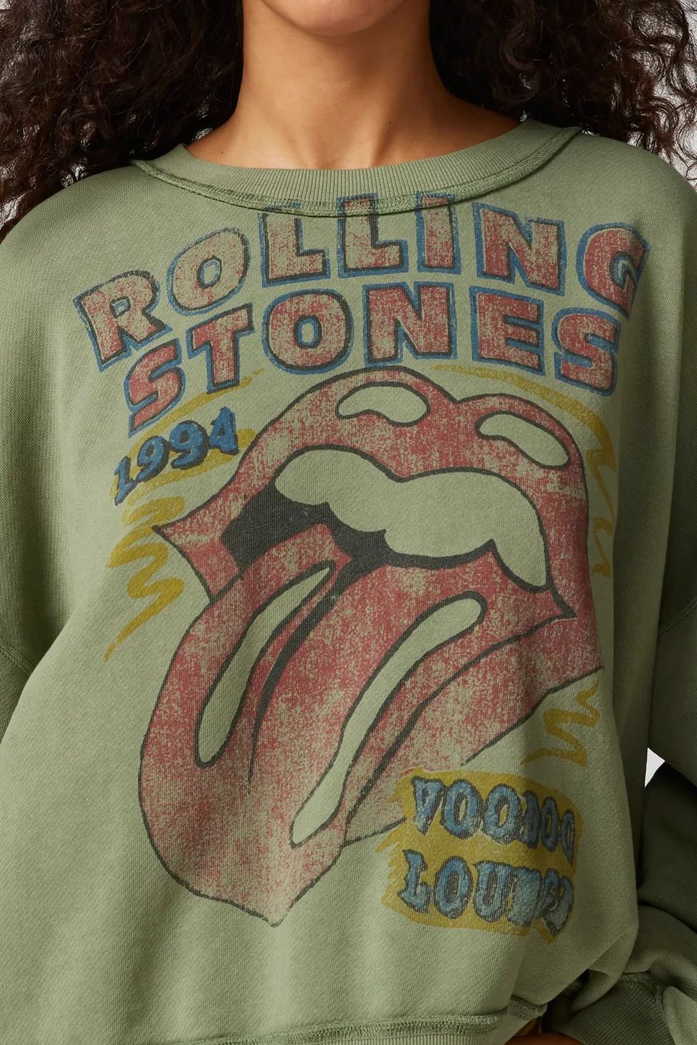 The Rolling Stones Slouchy Pullover Sweatshirt | Urban Outfitters (US and RoW)