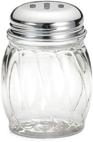 Great Credentials© Grated Cheese or Red Pepper Swirl Glass Shaker (Slotted Top) | Amazon (US)