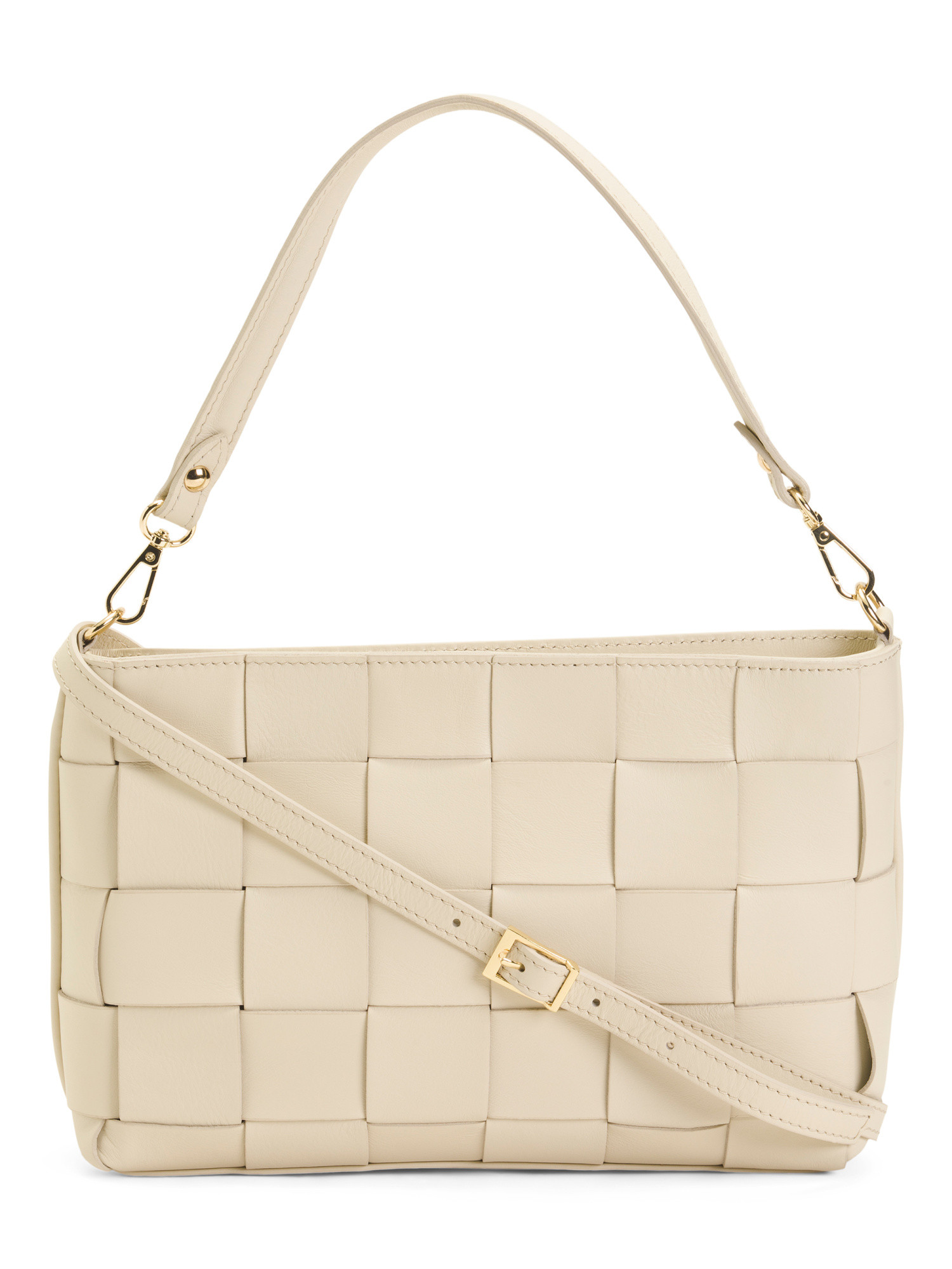 Made In Italy Leather Woven Shoulder Bag | TJ Maxx