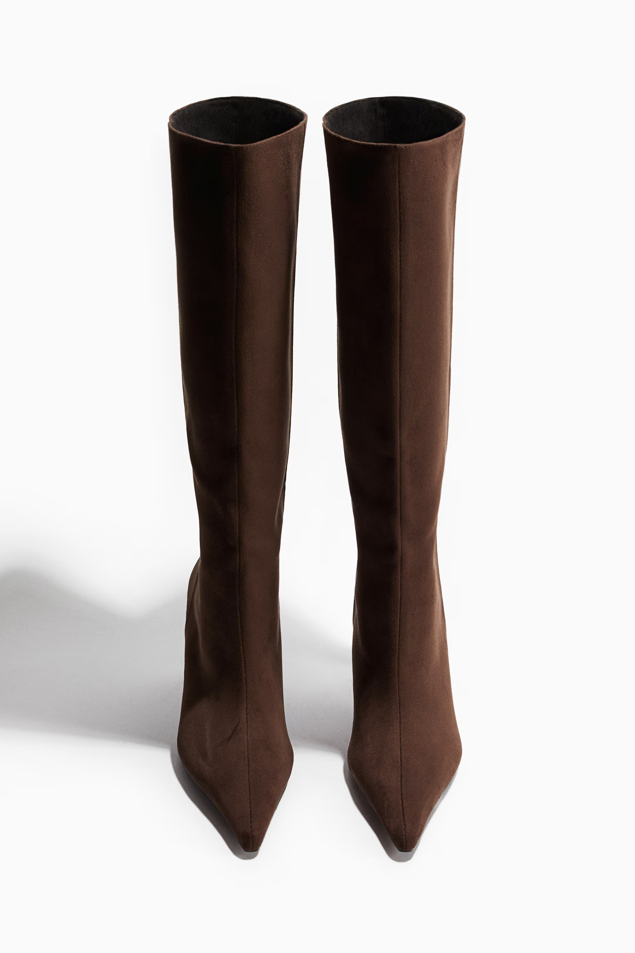 Knee-high boots - Dark brown - Ladies | H&M GB | H&M (UK, MY, IN, SG, PH, TW, HK)