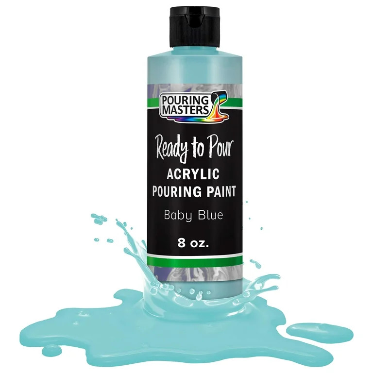 Pouring Masters Baby Blue Pouring Paint - Premium 8 Ounce Pre-Mixed Water-Based - Walmart.com | Walmart (US)
