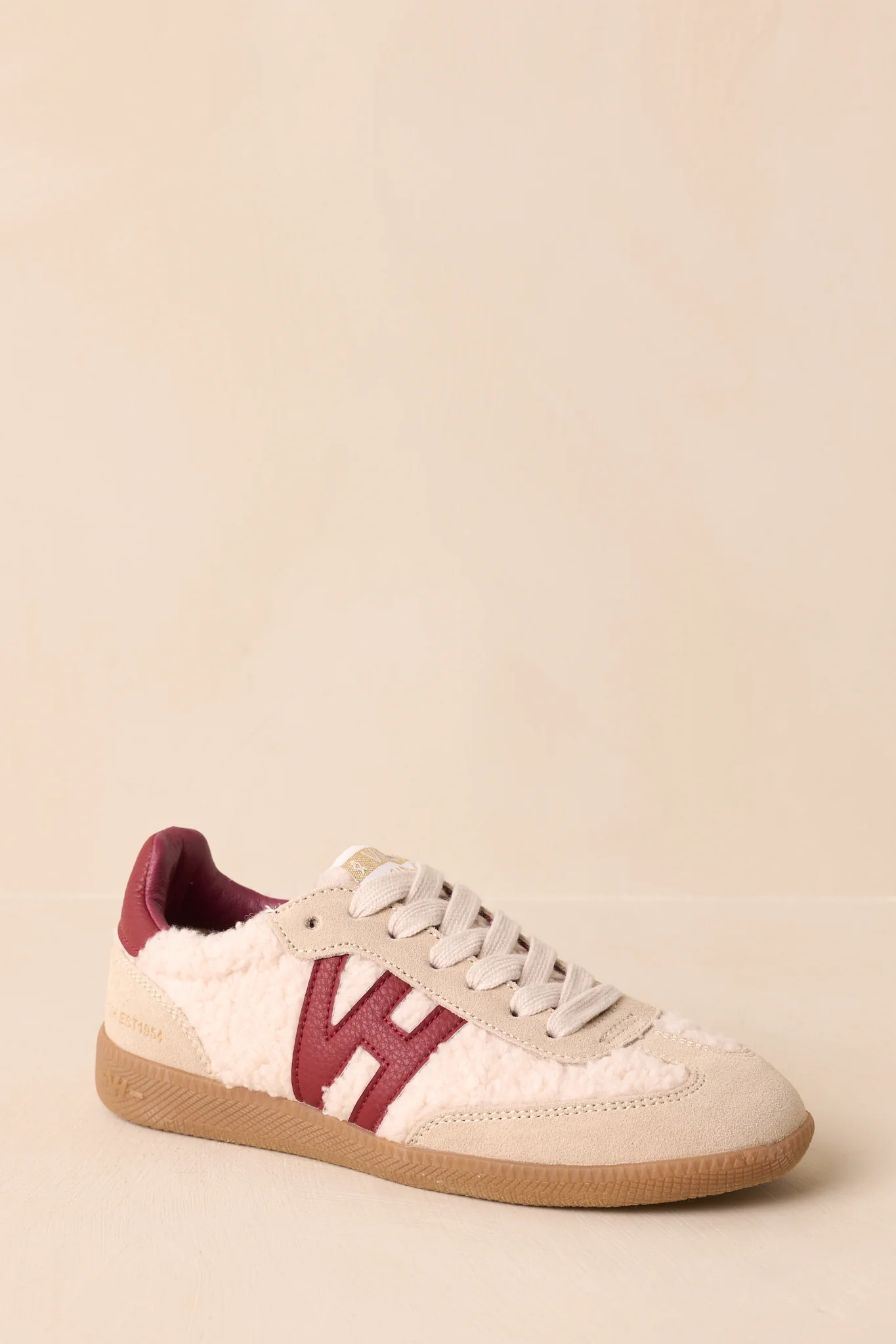 Vintage Havana Dreamer 1 Burgundy Sherpa Sneakers | Red Dress