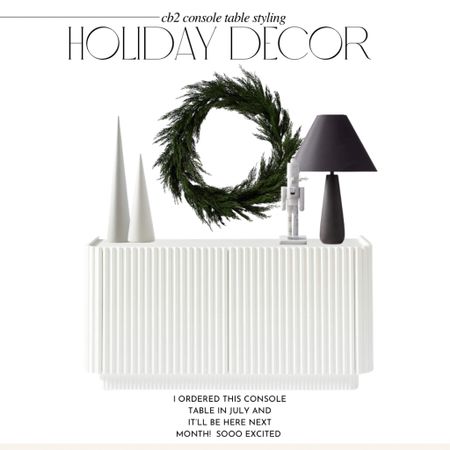 So excited for my table to arrive next month! It’s called the truffle white credenza and I’m obsessed! Such a gorgeous piece of furniture!

Cb2 Christmas, cb2 holidays, cb2 furniture, wreath, black lamp, marble nutcracker, white trees, holiday decor, winter decor 

#LTKHoliday #LTKSeasonal #LTKhome