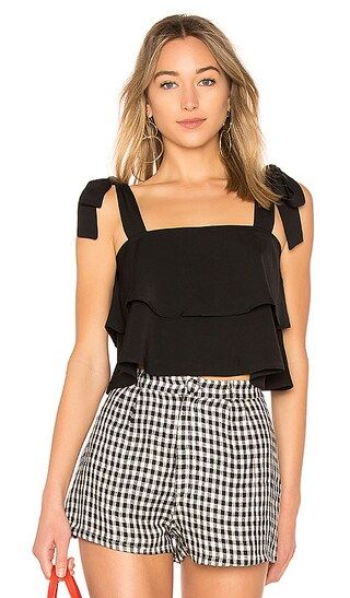 superdown Helene Tie Strap Top in Black from Revolve.com | Revolve Clothing (Global)