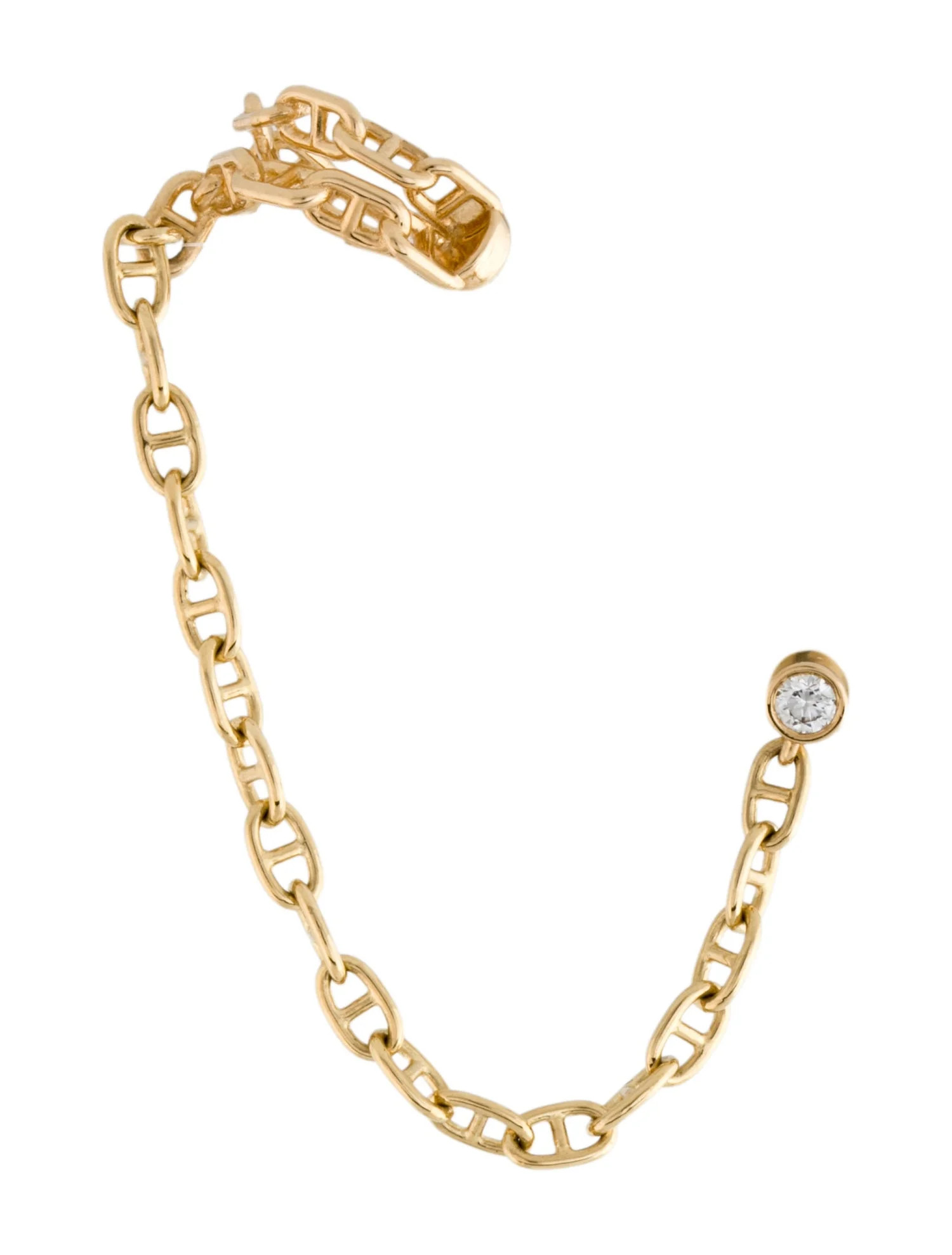 18K Chaine d'ancre Calypso Single Ear Climber Single Earring | The RealReal