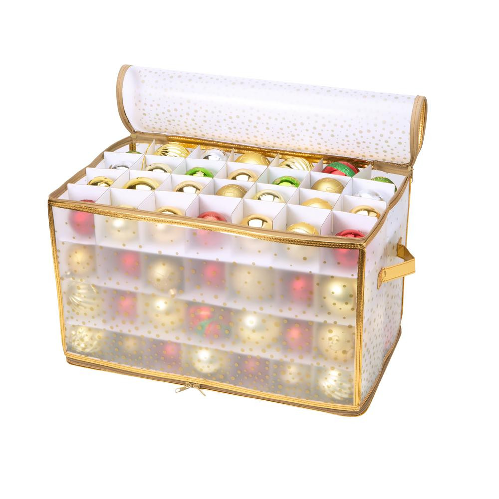 Gold Nylon Ornament Organizer (112-Count) | The Home Depot