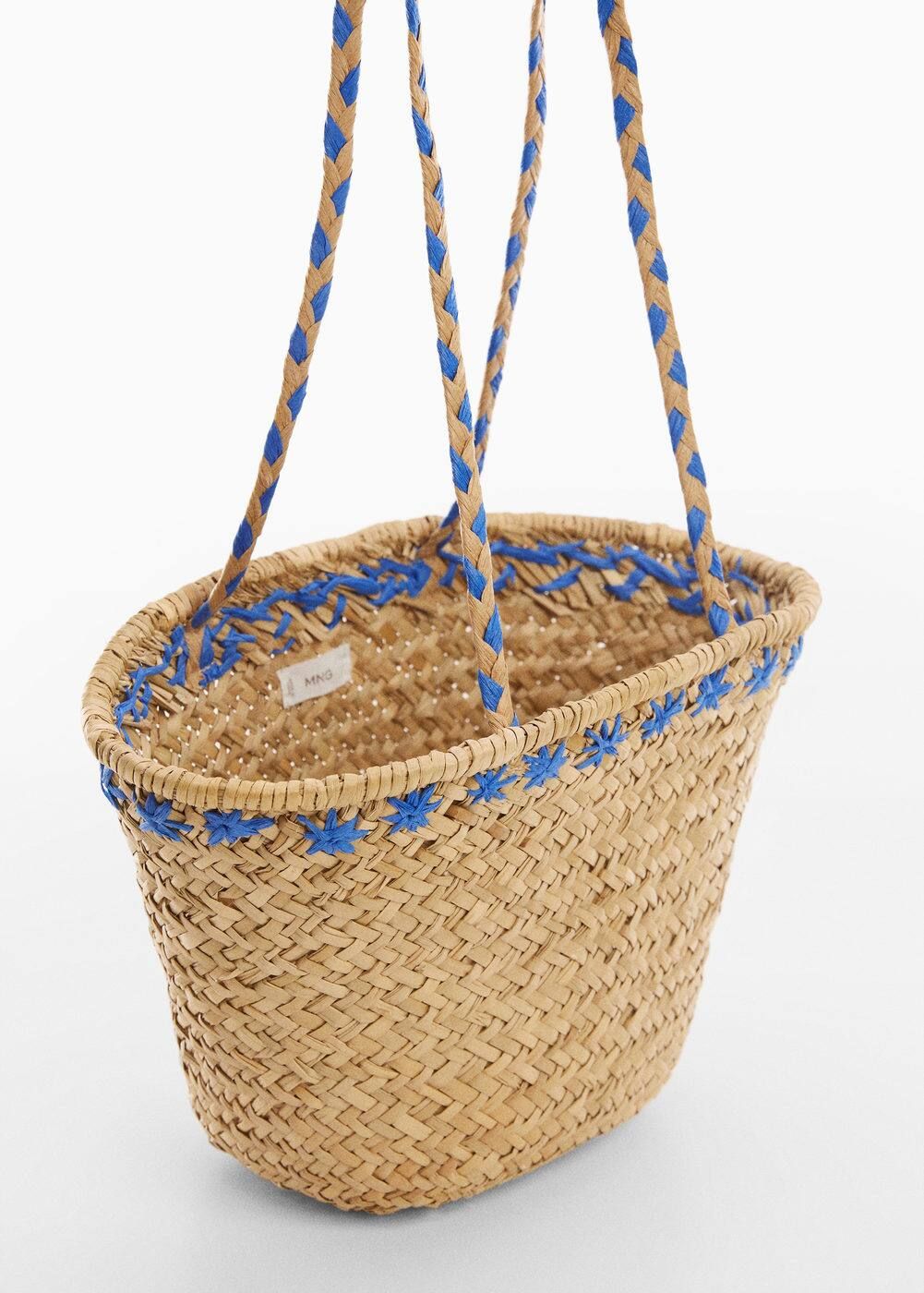 Double strap basket bag | MANGO (US)