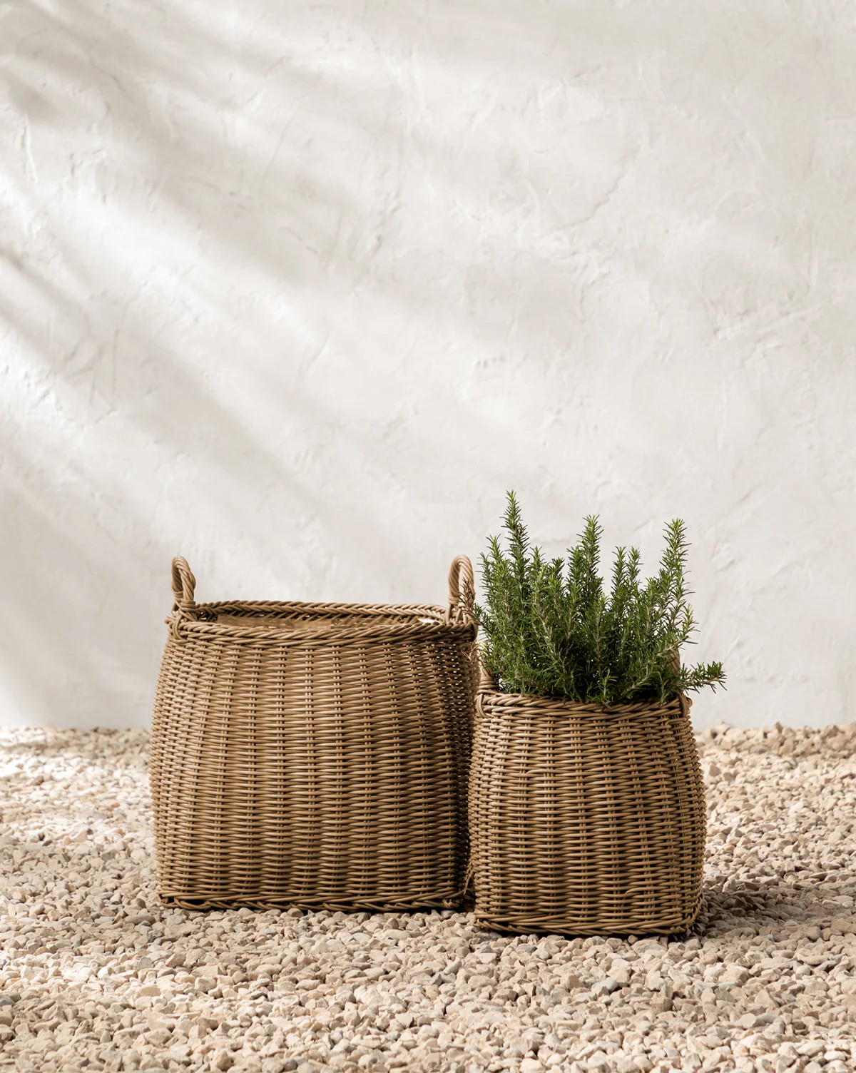 Lightwash Handled Planter Basket Large | McGee & Co. (US)