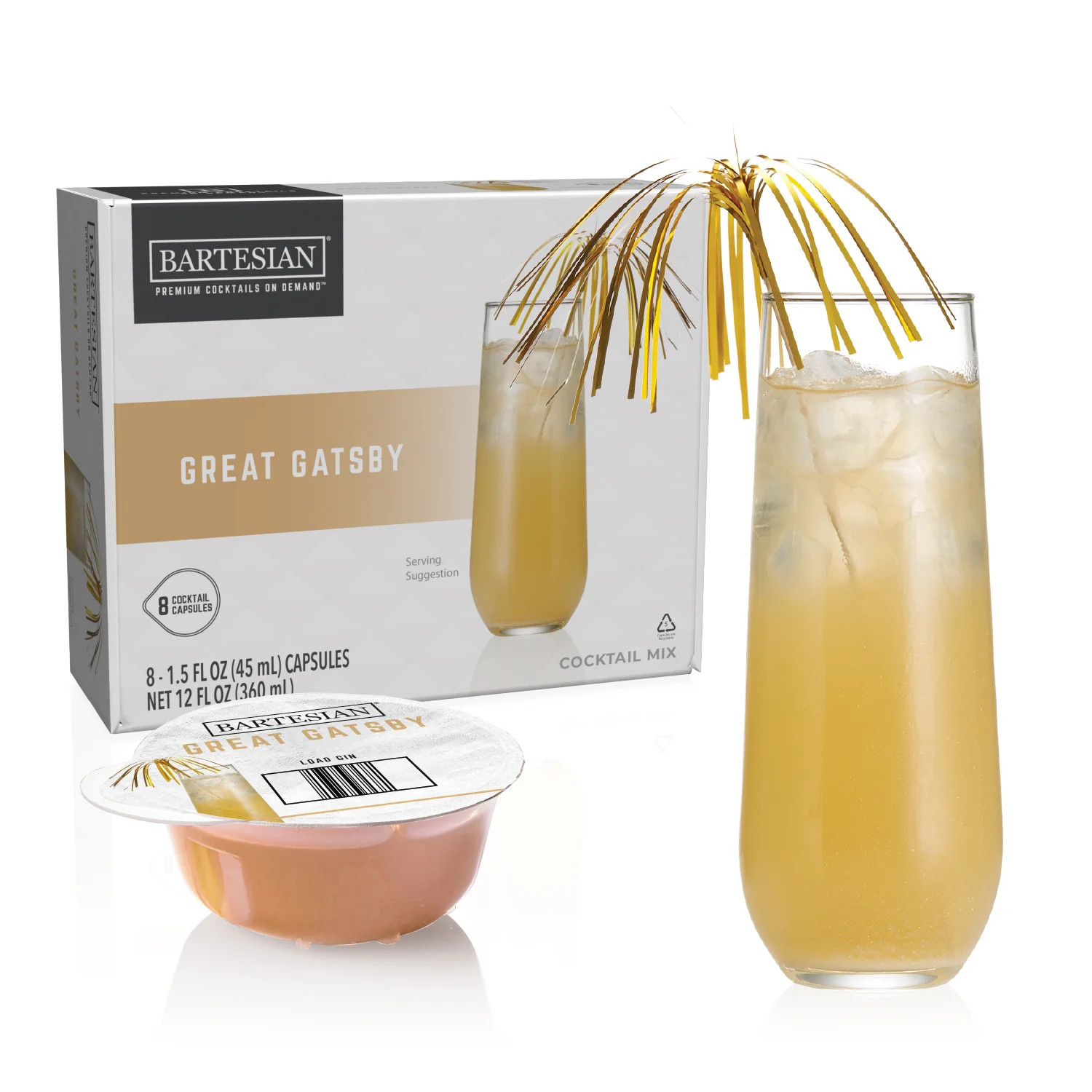 Great Gatsby Cocktail Capsules | Bartesian Great Gatsby Drink Pods | Bartesian