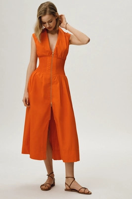 The Tommie Zip-Front Midi Dress | Anthropologie (US)