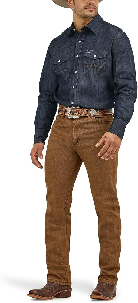 Wrangler Men's Premium Performance Advanced Comfort Cowboy Cut Long Sleeve Spread Collar Solid Sh... | Amazon (US)