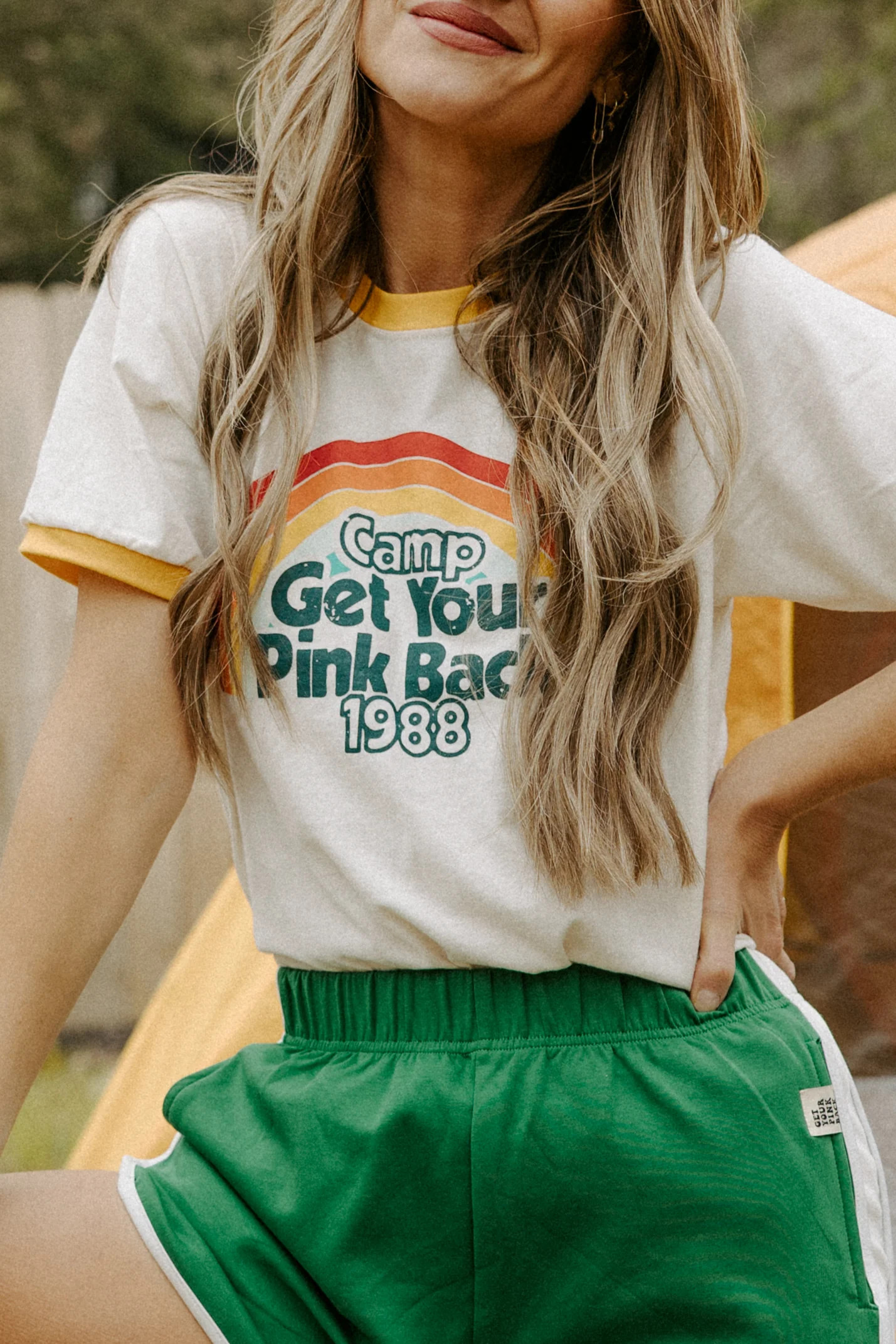 Camp GYPB Retro Ringer Tee | Get Your Pink Back