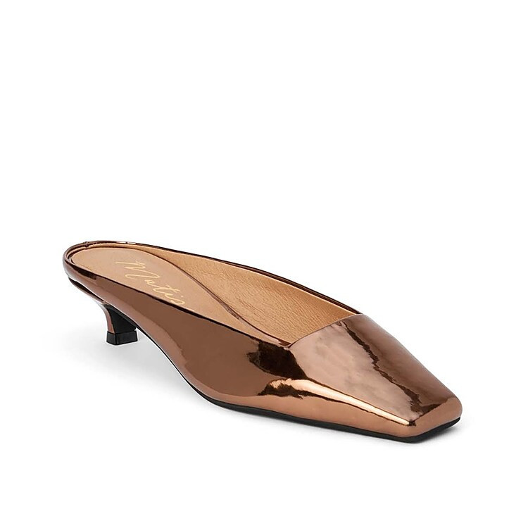 Matisse Classy Mule | Women's | Bronze Metallic Leather | Size 7.5 | Pumps | Kitten | DSW