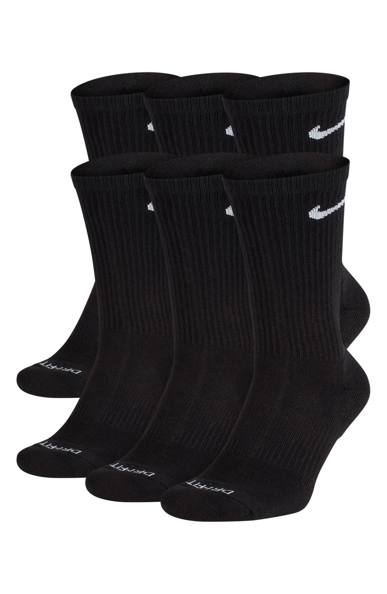 Nike Dry 6-Pack Everyday Plus Cushion Crew Training Socks | Nordstrom | Nordstrom