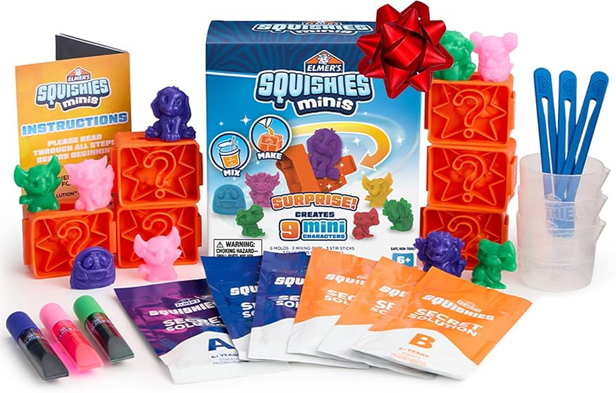 Elmer's Squishies Minis Make Your Own Squishies Kit, Creates 9 Characters, DIY Activity - Perfect... | Amazon (US)