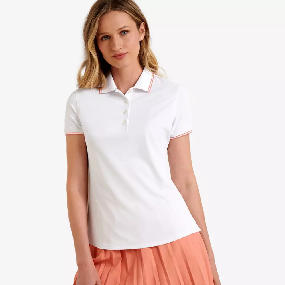Peter Millar Canterbury Tipped Sport Women's Short Sleeve Golf Polo Shirt | PGA TOUR Superstore