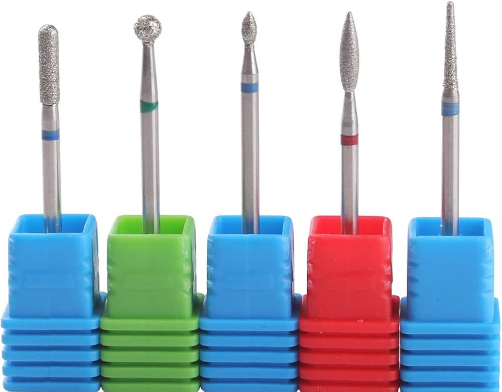 MZCMSL Russian Manicure Drill Bits, Cylinder/Ball/Flame/Needle Cuticle Bit,3/32 Shank Diamond Nai... | Amazon (US)