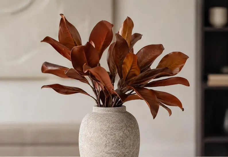 Fall Stems, Artificial Magnolia Branches - Bourbon | Etsy (Global)