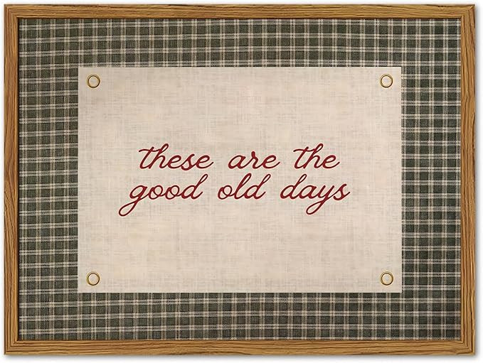 Framed These Are The Good Old Days Wall Art, Vintage Family Inspirational Quote Pictures Wall Dec... | Amazon (US)