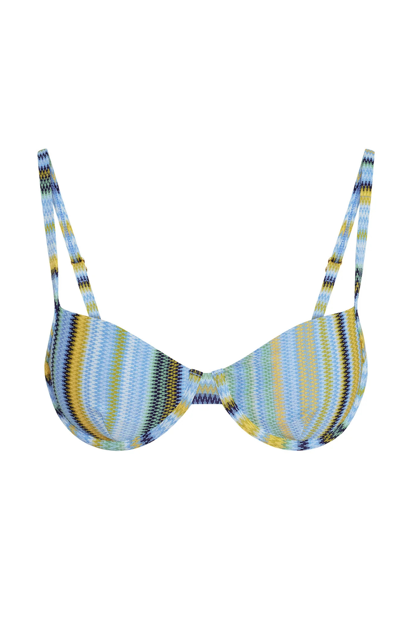 Capri Top - Sardinia Stripe Azure | Monday Swimwear