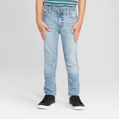 Boys' Skinny Fit Jeans - Cat & Jack™ Light Blue | Target