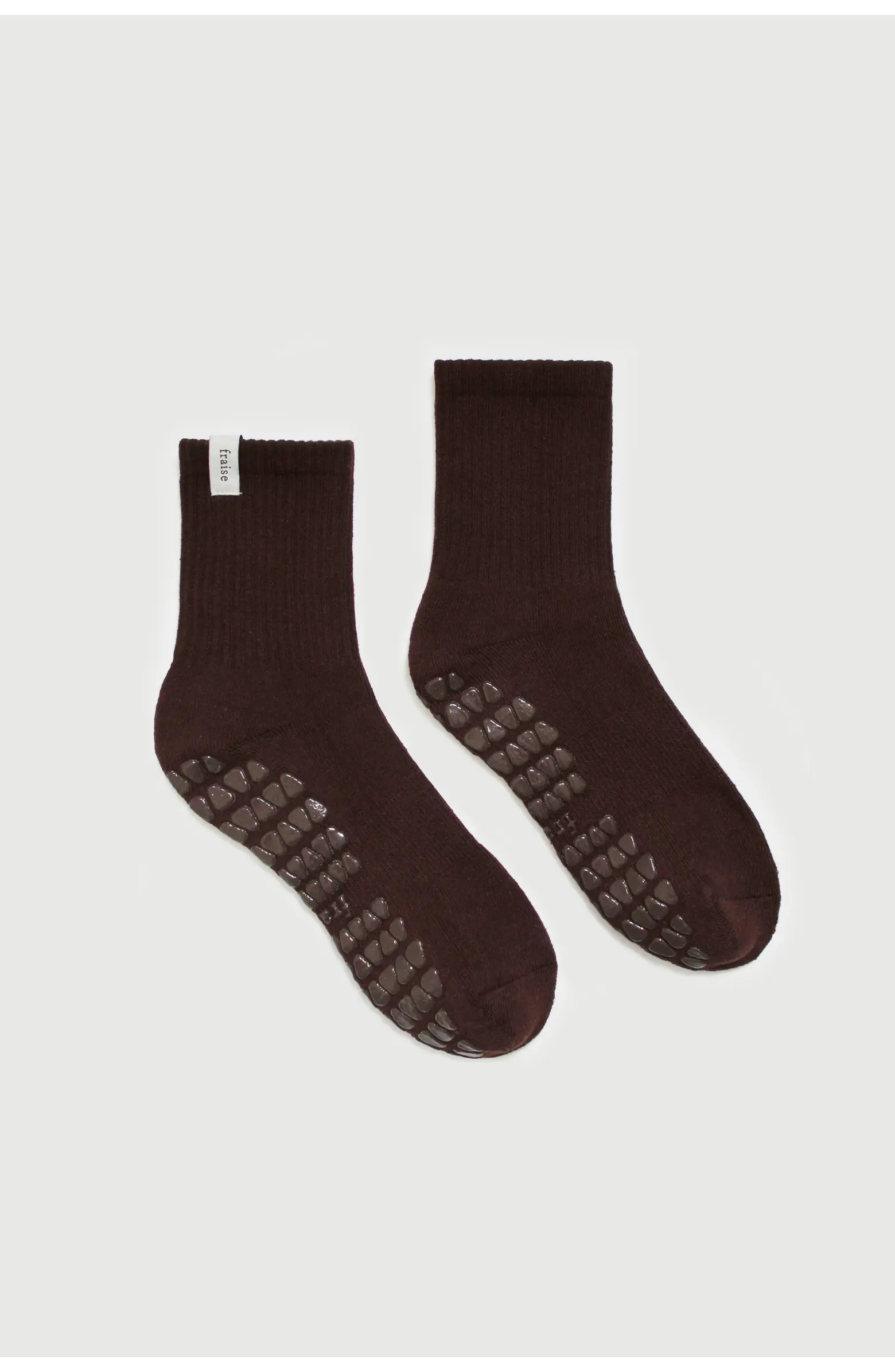 Espresso Classic Crew Grip Socks | Nordstrom