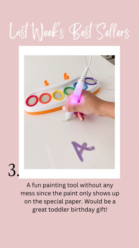 A fun painting tool without any mess since the paint only shows up on the special paper. Would be a great toddler birthday gift! 

#LTKhome #LTKkids #LTKfindsunder100