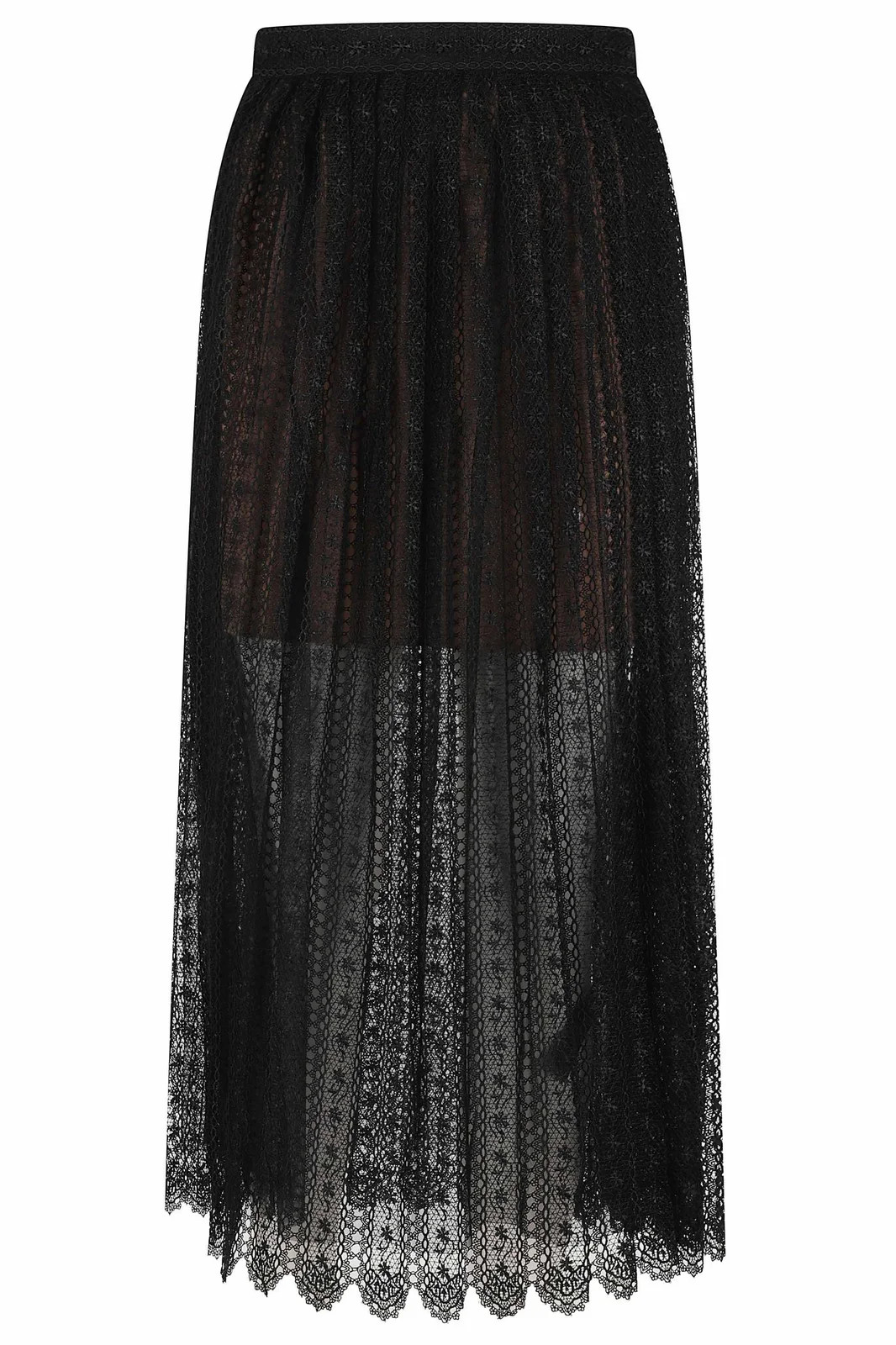 Self-Portrait Lace Midi Skirt | Cettire Global