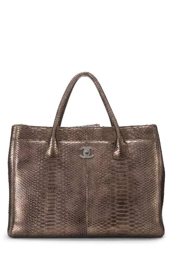 Pre-Owned Brown Python Cerf Executive Shopper Tote Medium Q6B2CX2F07000 | What Goes Around Comes Around