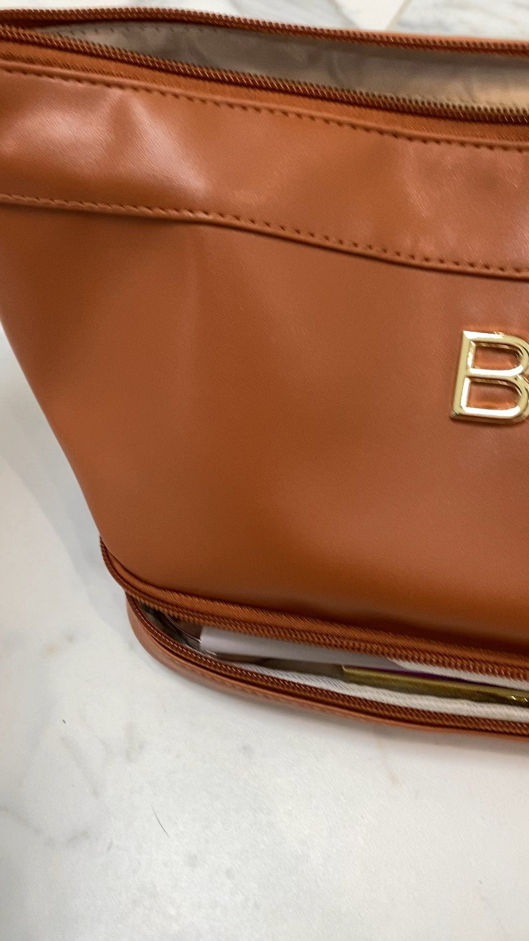 Had to share this cosmetic bag that I found on Amazon. 

Easy to clean, large main compartment, inside zipper and pocket. Bottom zipper opens to the perfect area for brushes and large makeup items. I love it and it’s very cute. 

#LTKBeauty #LTKdayinmylife #LTKTravel