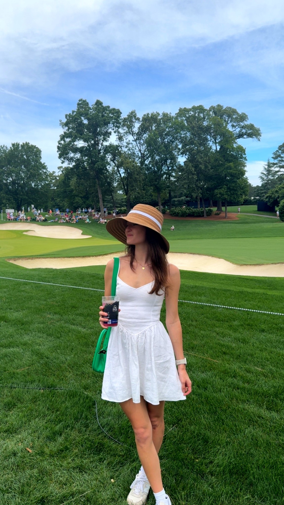 gold tournament outfit 🤍⛳️summer outfit inspo / white dress / linen dress 

aritzia dress

#LTKStyleTip #LTKBeauty #LTKSeasonal