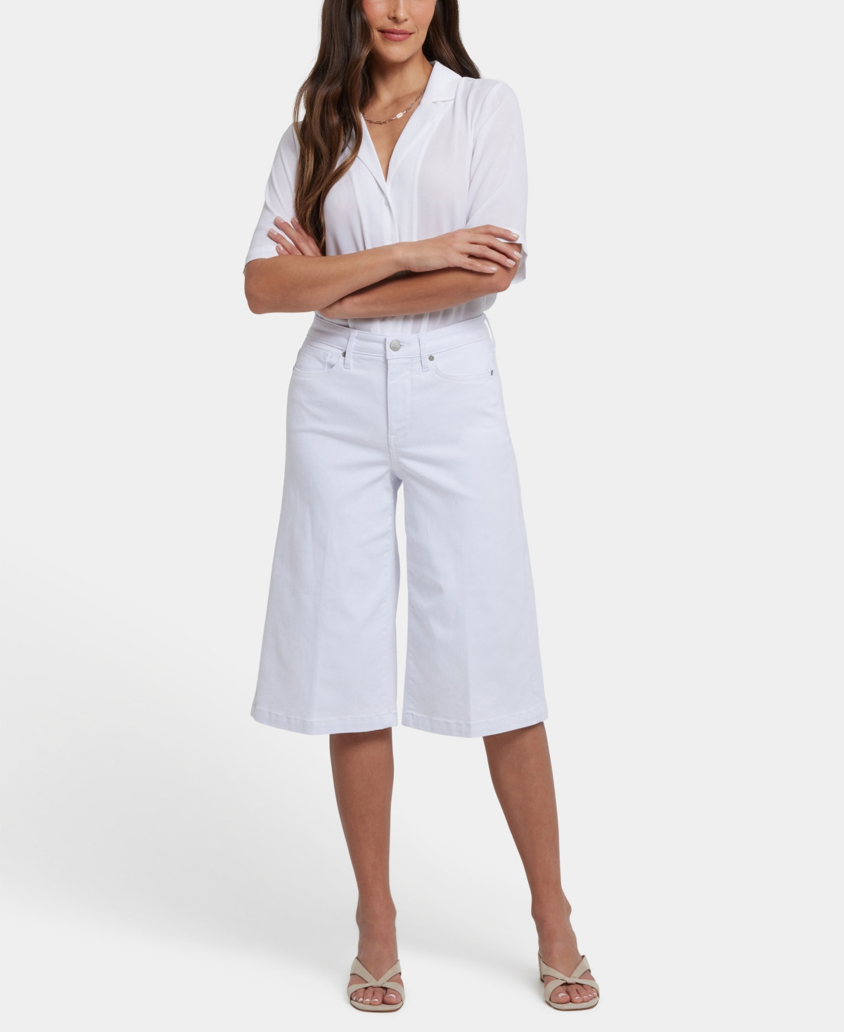 Nydj Women's Amelia Denim Culottes Jeans - Optic White | Macy's