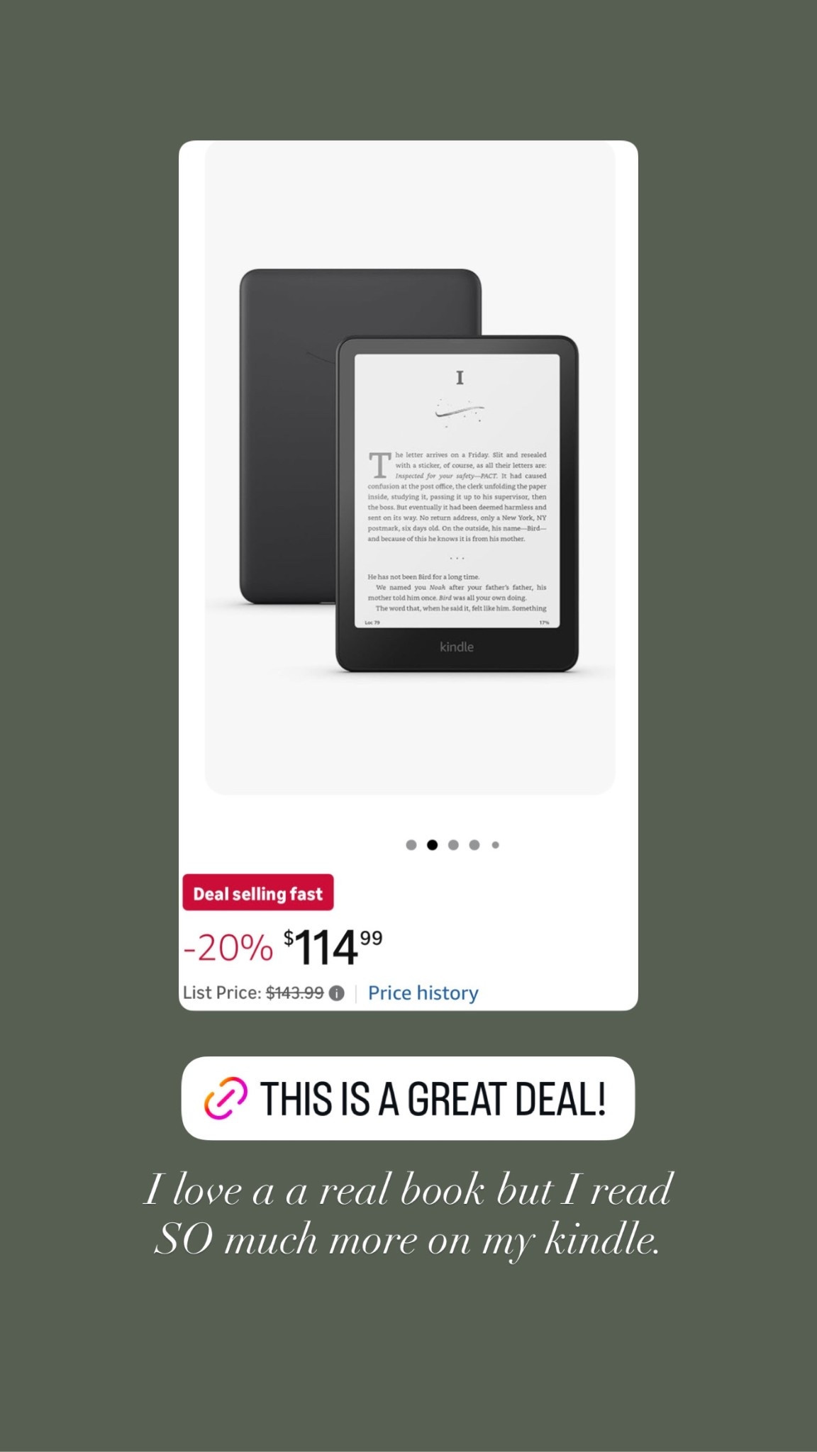 Great price for the kindle paper white.