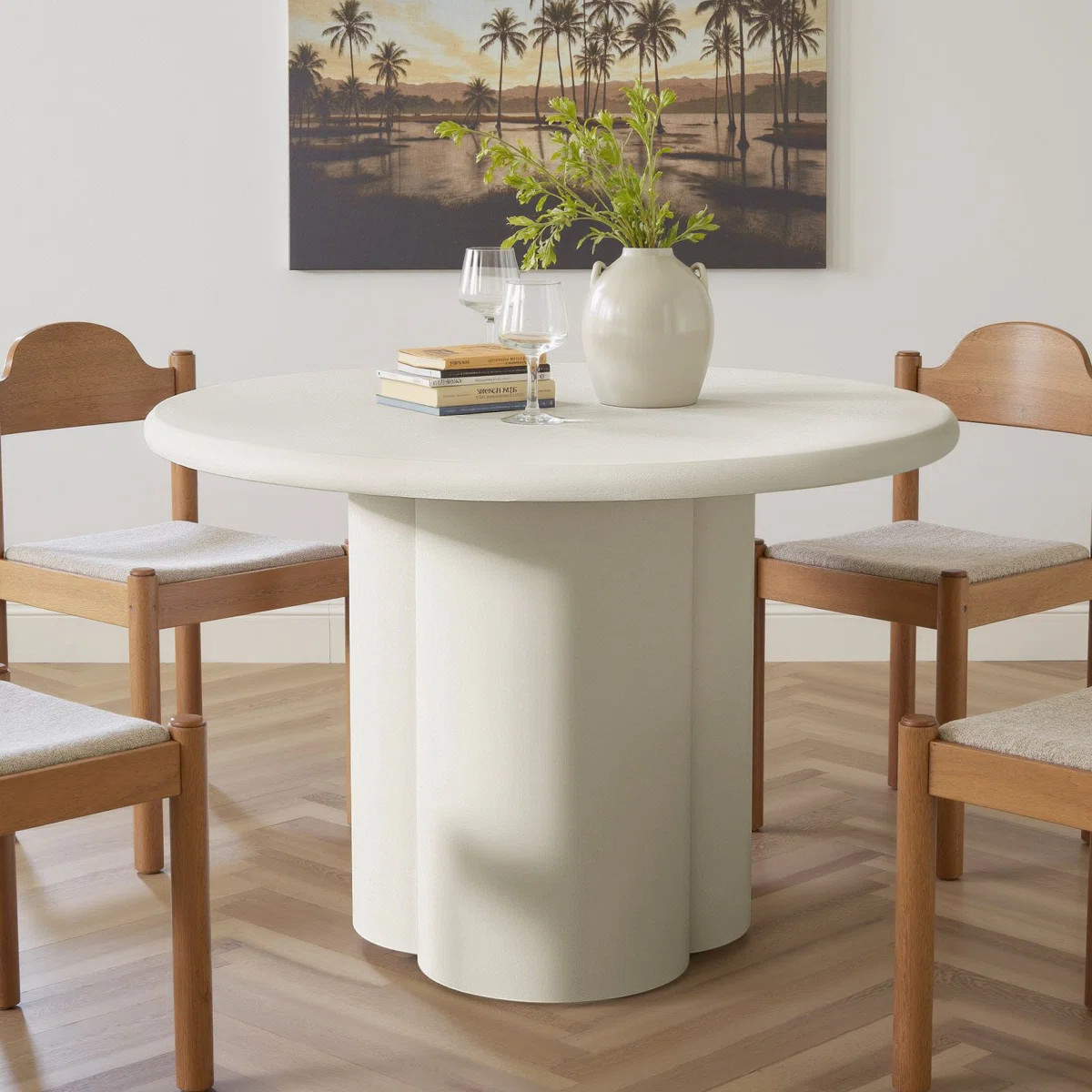 44.9" Round Concrete Finish Dining Table | Wayfair North America