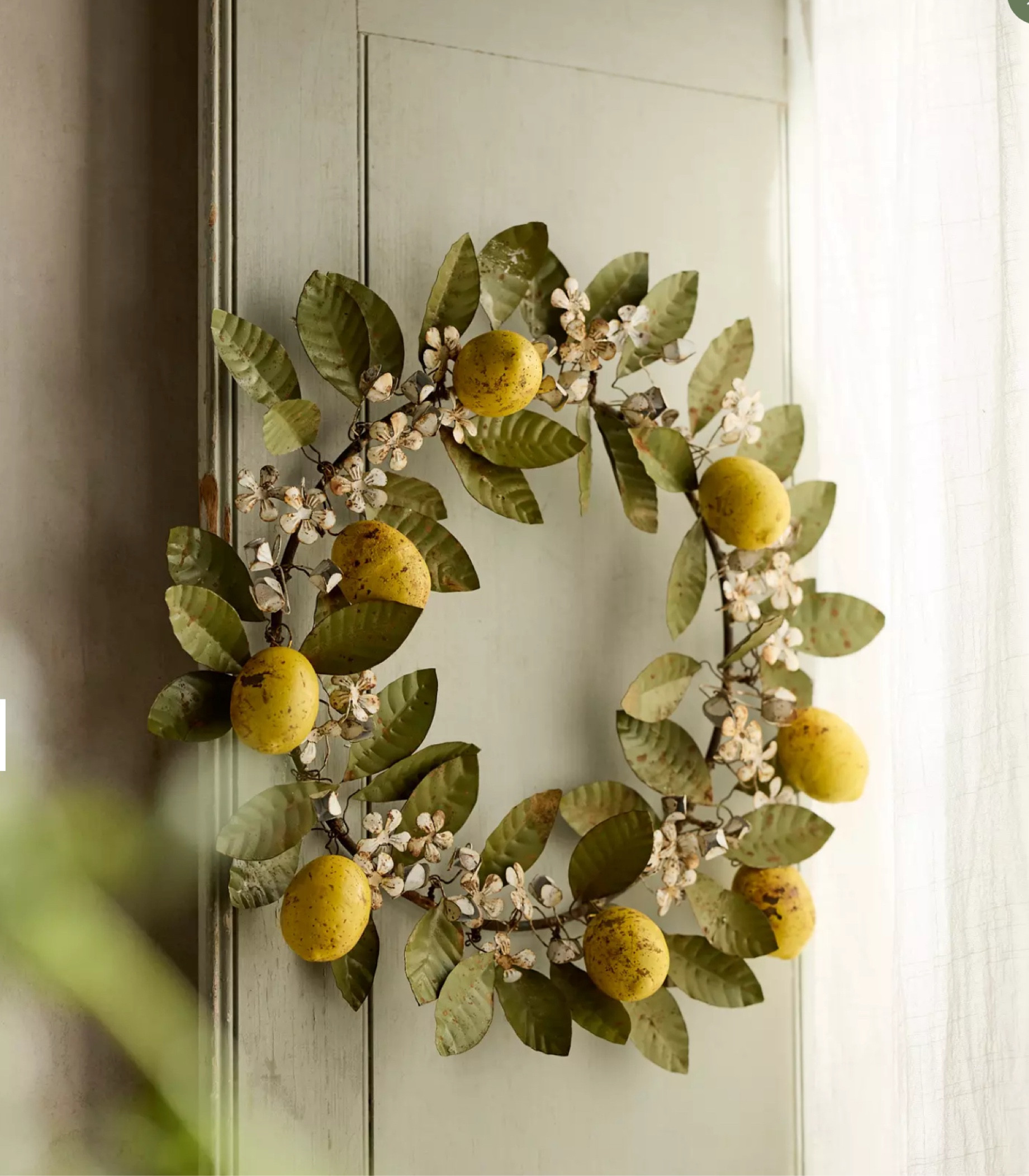 Handmade from iron and painted in vibrant hues, this wreath captures the sunny spirit of a citrus grove.

Iron
Wipe clean with dry cloth
Indoor use only
Handmade; slight variance in appearance may occur
Imported

#LTKSeasonal #LTKHome