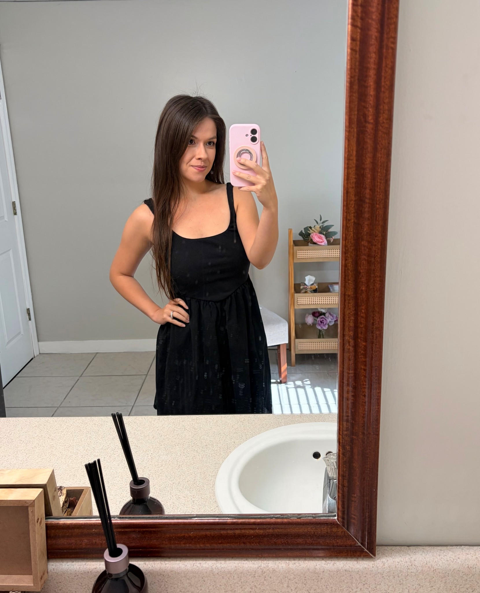 I loved this dress so much that I bought it in black & brown! Can be dressed up or down🖤 

#walmart #walmartfashion #noboundaries #blackdress 

#LTKFindsUnder50 #LTKootd #LTKPetite