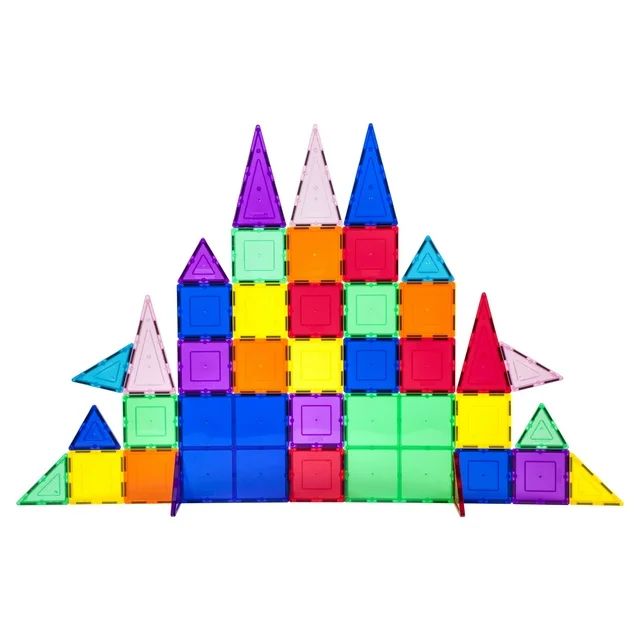 PicassoTiles 61 Piece Magnetic Building Blocks Set, Construction Toy, Multicolor - Walmart.com | Walmart (US)