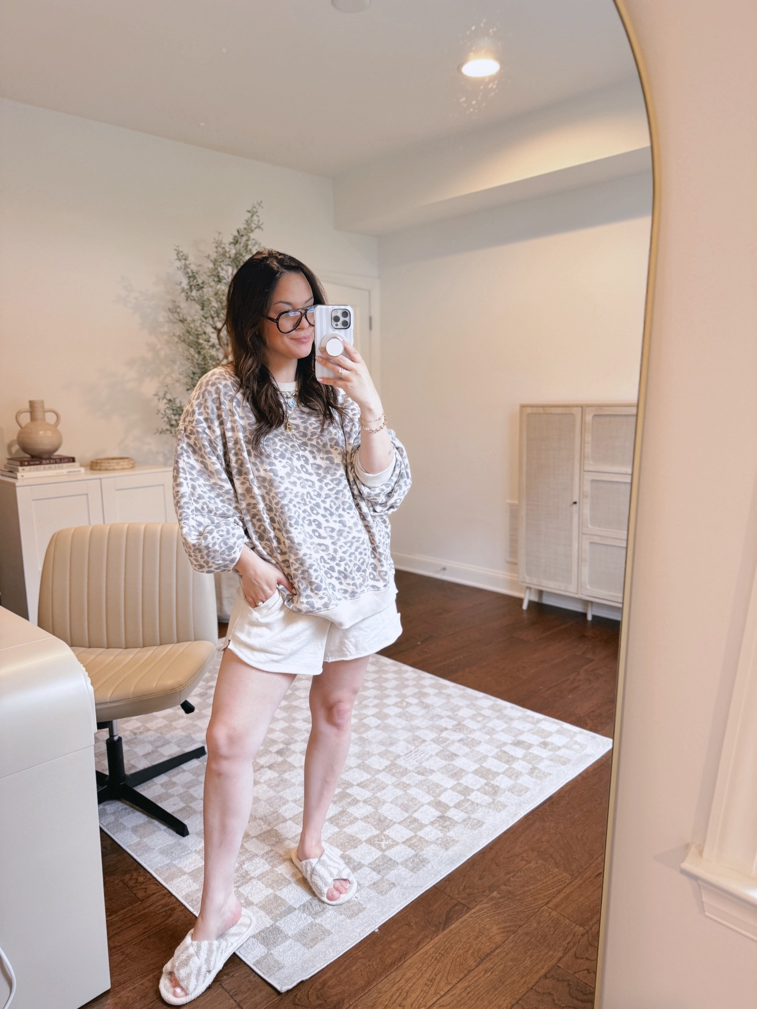 rainy day wfh ootd, wearing a large in the top and bottom.. catch me wearing this crewneck on REPEAT 

#LTKSaleAlert #LTKFindsUnder50 #LTKMidsize