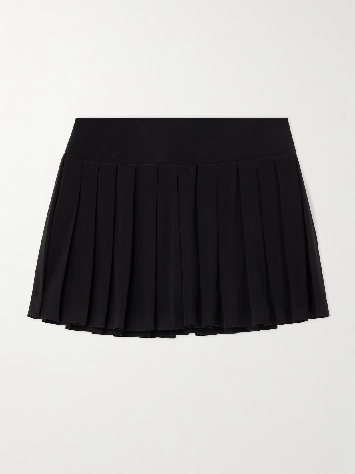 Norma Kamali - Pickleball Pleated Jersey Tennis Skirt - Black | NET-A-PORTER (US)