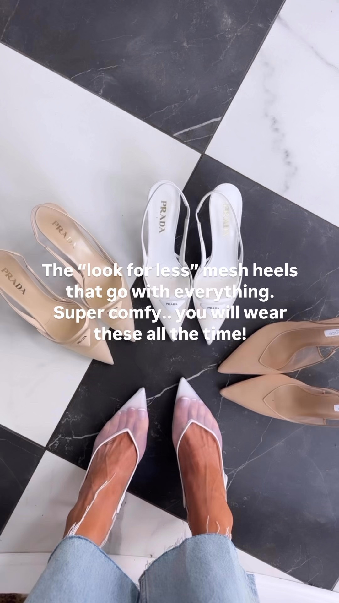 The best mesh heels that go with everything 🔥🔥🔥