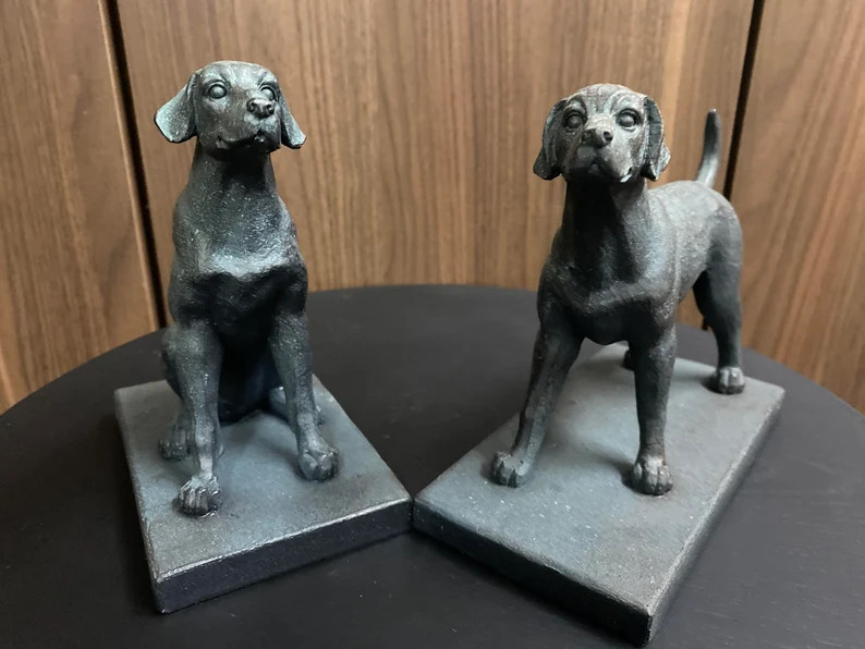 Sitting & Standing Dog Bookends - Etsy | Etsy (US)