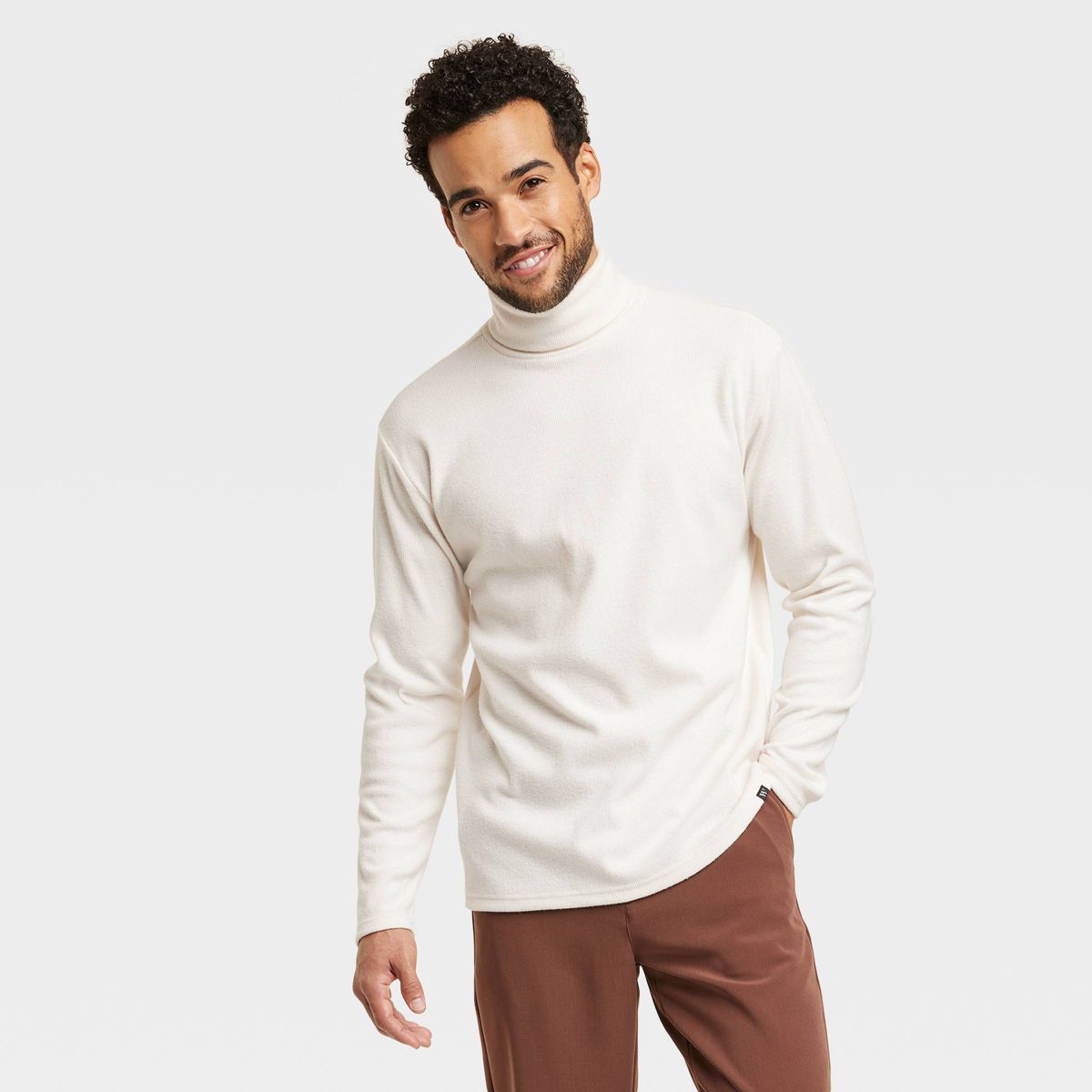 Houston White Adult Long Sleeve Turtleneck T-Shirt - Cream | Target